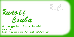 rudolf csuba business card